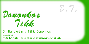 domonkos tikk business card